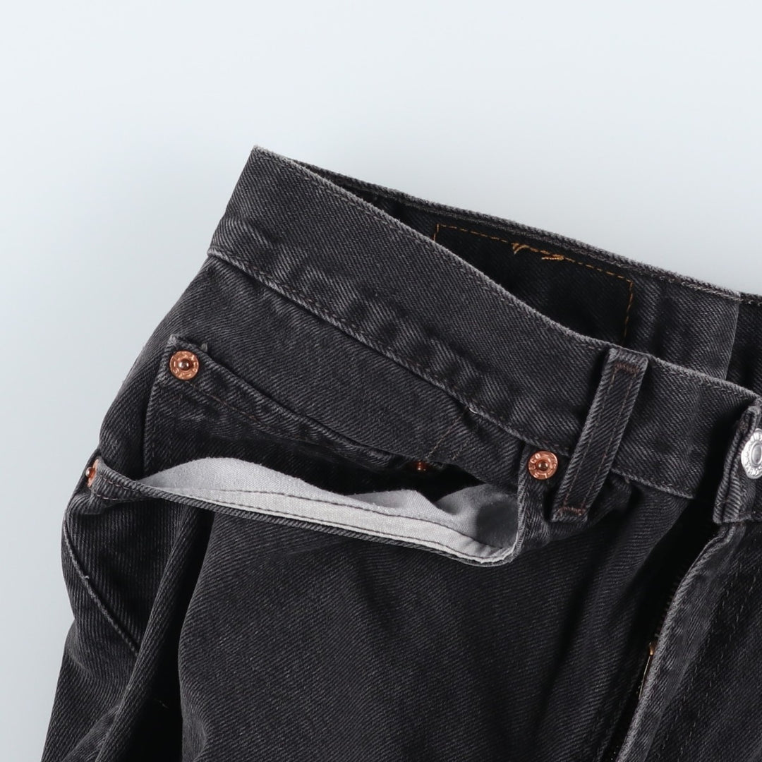 90s-00'S Vintage Levi's 550 Black Denim Tapered Denim Pants, Men's Size W31 unclear black type Vintage Second Hand