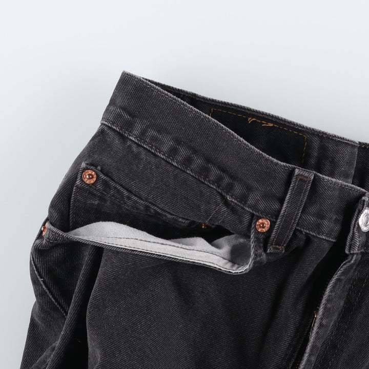 90s-00'S Vintage Levi's 550 Black Denim Tapered Denim Pants, Men's Size W31 unclear black type Vintage Second Hand