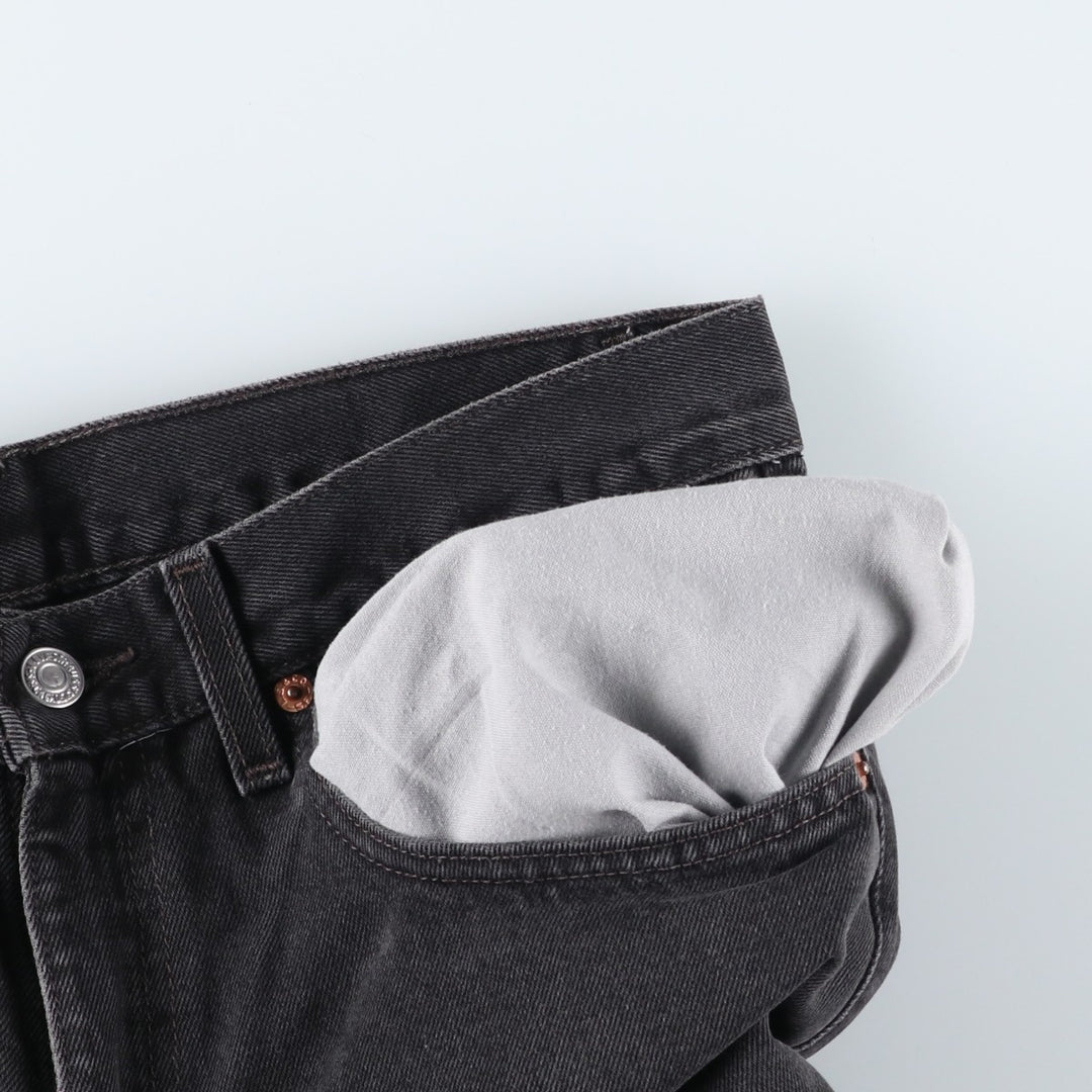 90s-00'S Vintage Levi's 550 Black Denim Tapered Denim Pants, Men's Size W31 unclear black type Vintage Second Hand