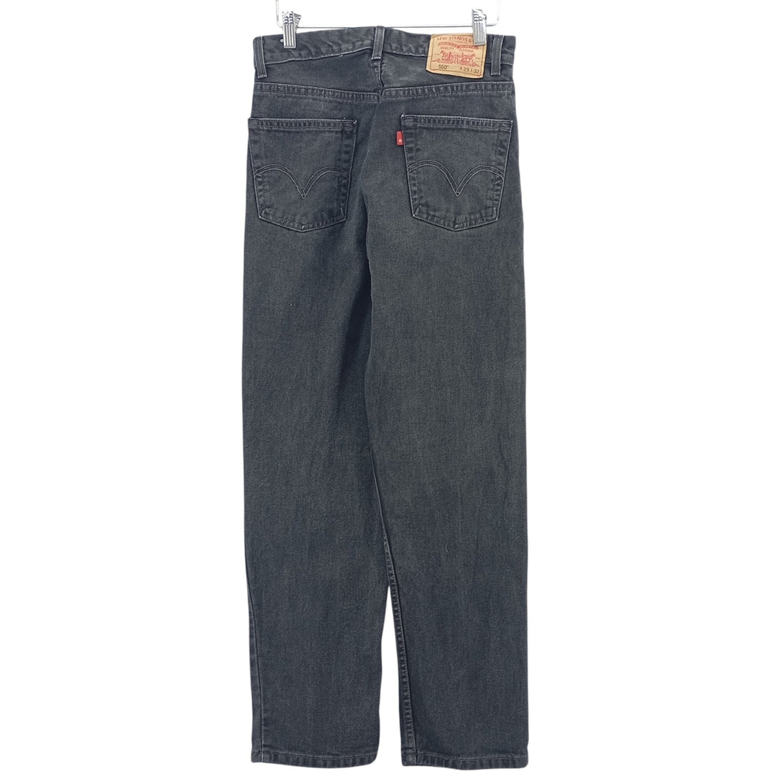 Levi's 550 Relaxed Fit Black Denim Tapered Denim Pants Men's W29 cotton black type Vintage Second Hand