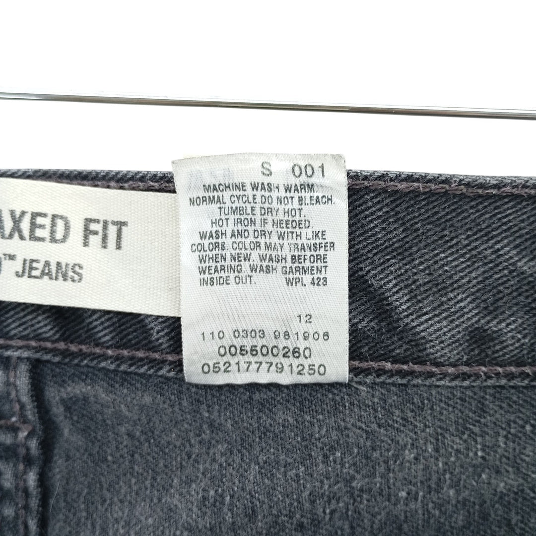 Levi's 550 Relaxed Fit Black Denim Tapered Denim Pants Men's W29 cotton black type Vintage Second Hand