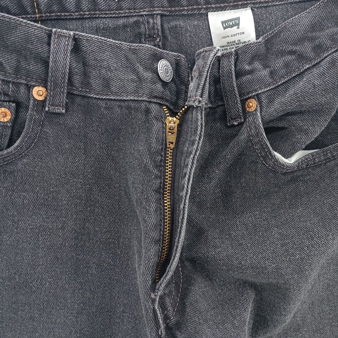 Levi's 550 Relaxed Fit Black Denim Tapered Denim Pants Men's W29 cotton black type Vintage Second Hand