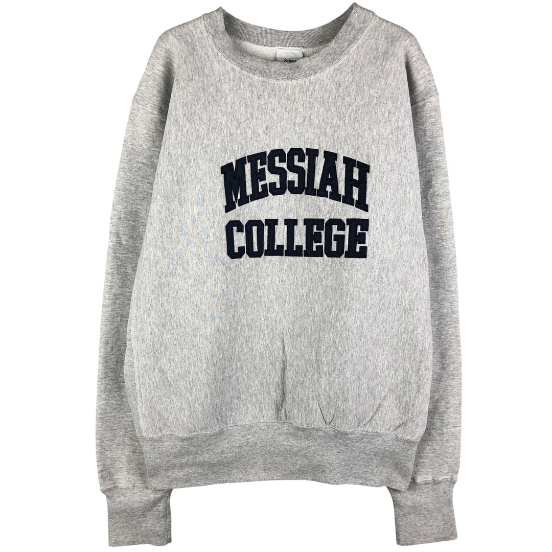 90'S The Cotton Exchange College Sweatshirt, Made in USA, Men's Size L, Vintage cotton gray type Vintage Second Hand