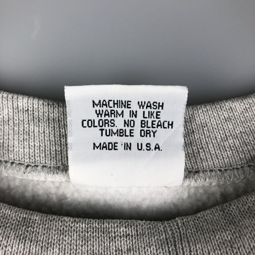 90'S The Cotton Exchange College Sweatshirt, Made in USA, Men's Size L, Vintage cotton gray type Vintage Second Hand
