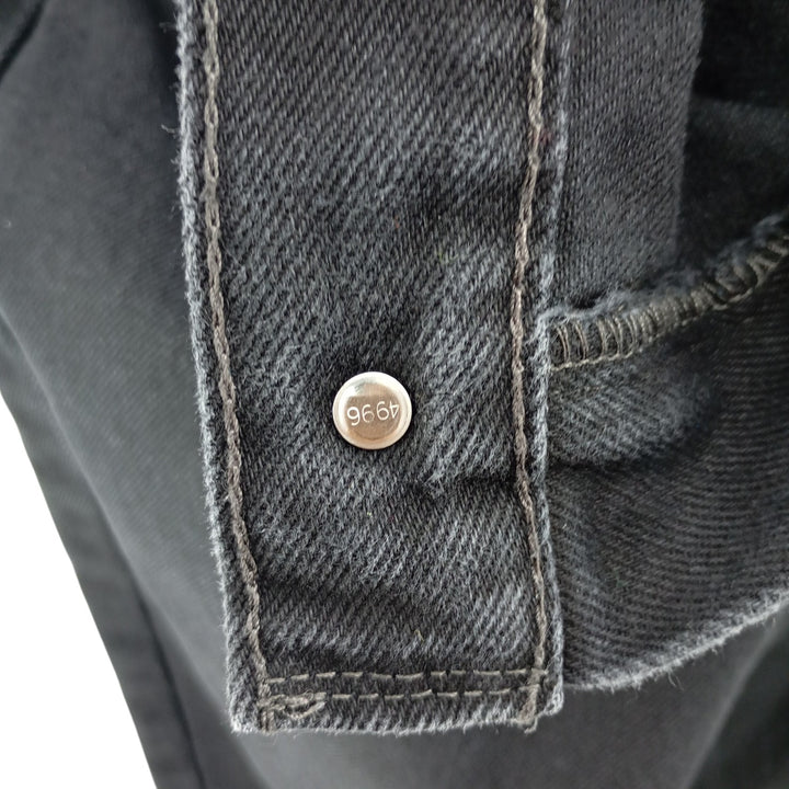 Levi's 550 Black Denim Tapered Denim Pants Men's W33 cotton black type Vintage Second Hand