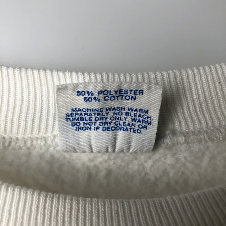 Vintage 1980'S Disney Mickey Mouse character sweatshirt, made in the USA, size L, men's cotton white type Vintage Second Hand