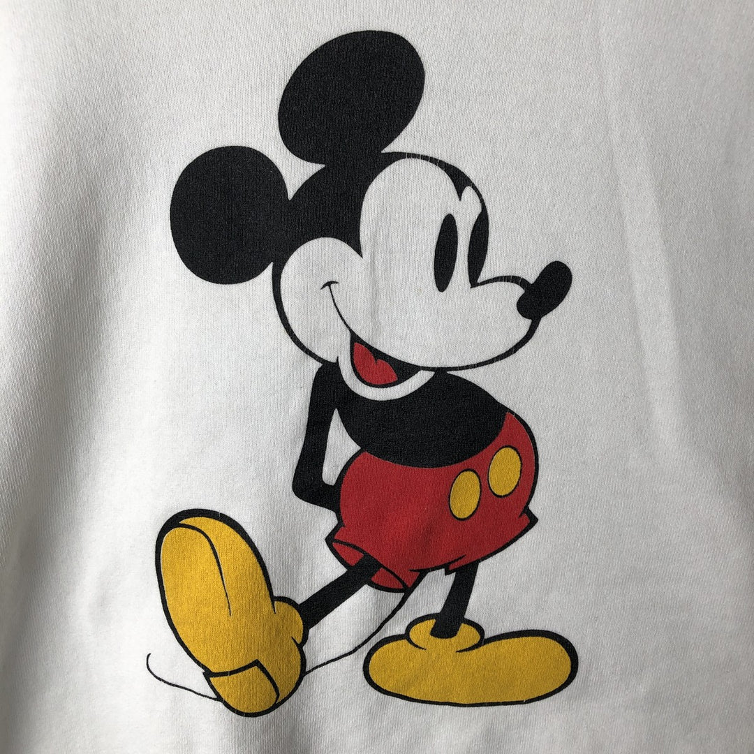 Vintage 1980'S Disney Mickey Mouse character sweatshirt, made in the USA, size L, men's cotton white type Vintage Second Hand