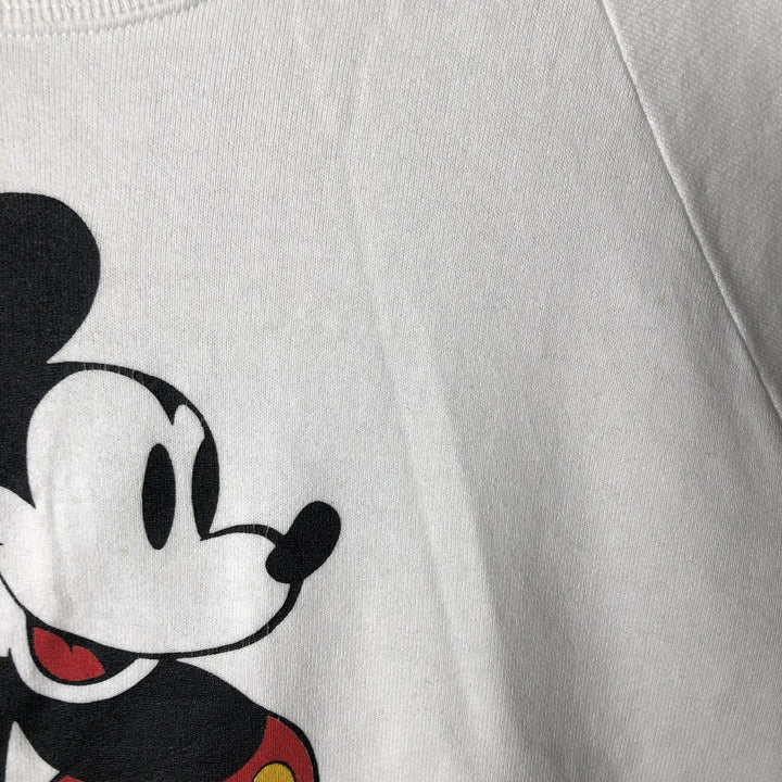 Vintage 1980'S Disney Mickey Mouse character sweatshirt, made in the USA, size L, men's cotton white type Vintage Second Hand