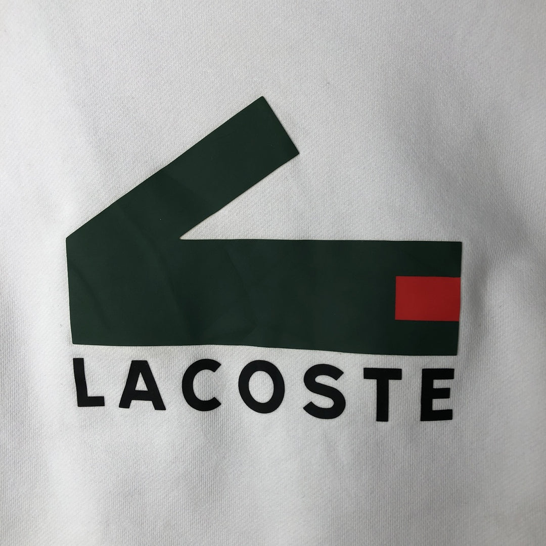 Lacoste logo sweatshirt, men's size M cotton white type Vintage Second Hand