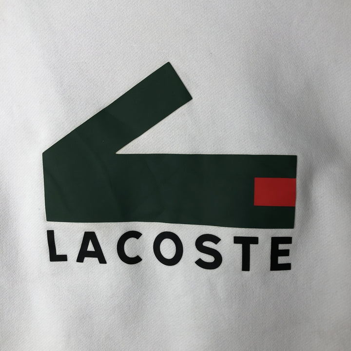 Lacoste logo sweatshirt, men's size M cotton white type Vintage Second Hand