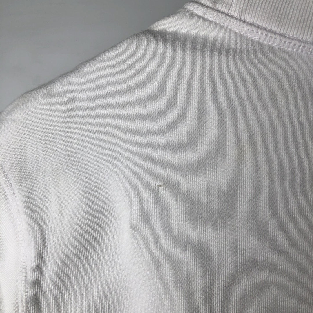 Lacoste logo sweatshirt, men's size M cotton white type Vintage Second Hand