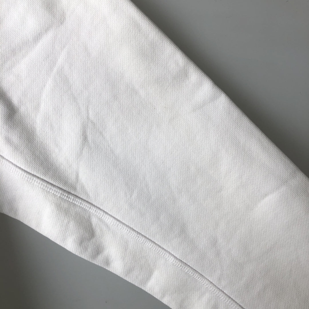 Lacoste logo sweatshirt, men's size M cotton white type Vintage Second Hand