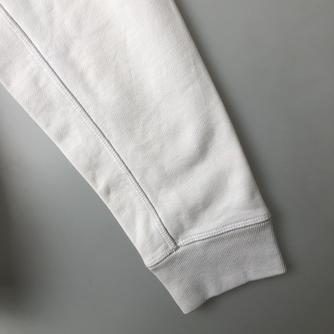 Lacoste logo sweatshirt, men's size M cotton white type Vintage Second Hand
