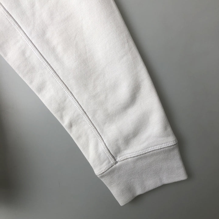 Lacoste logo sweatshirt, men's size M cotton white type Vintage Second Hand