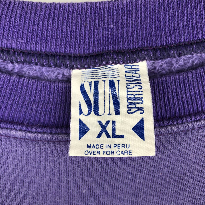 90'S SUN SPORTSWEAR Looney Tunes Character Sweatshirt, Men's Size XL cotton purple type Vintage Second Hand