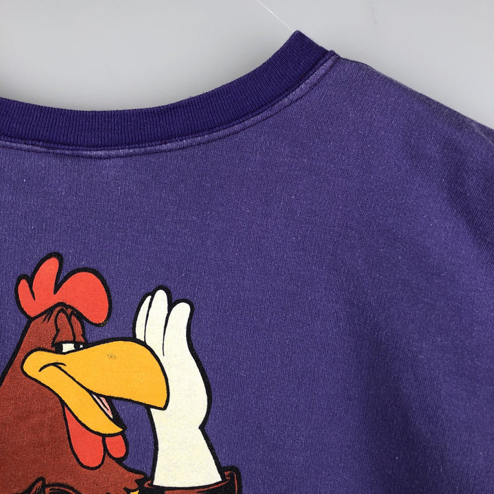 90'S SUN SPORTSWEAR Looney Tunes Character Sweatshirt, Men's Size XL cotton purple type Vintage Second Hand