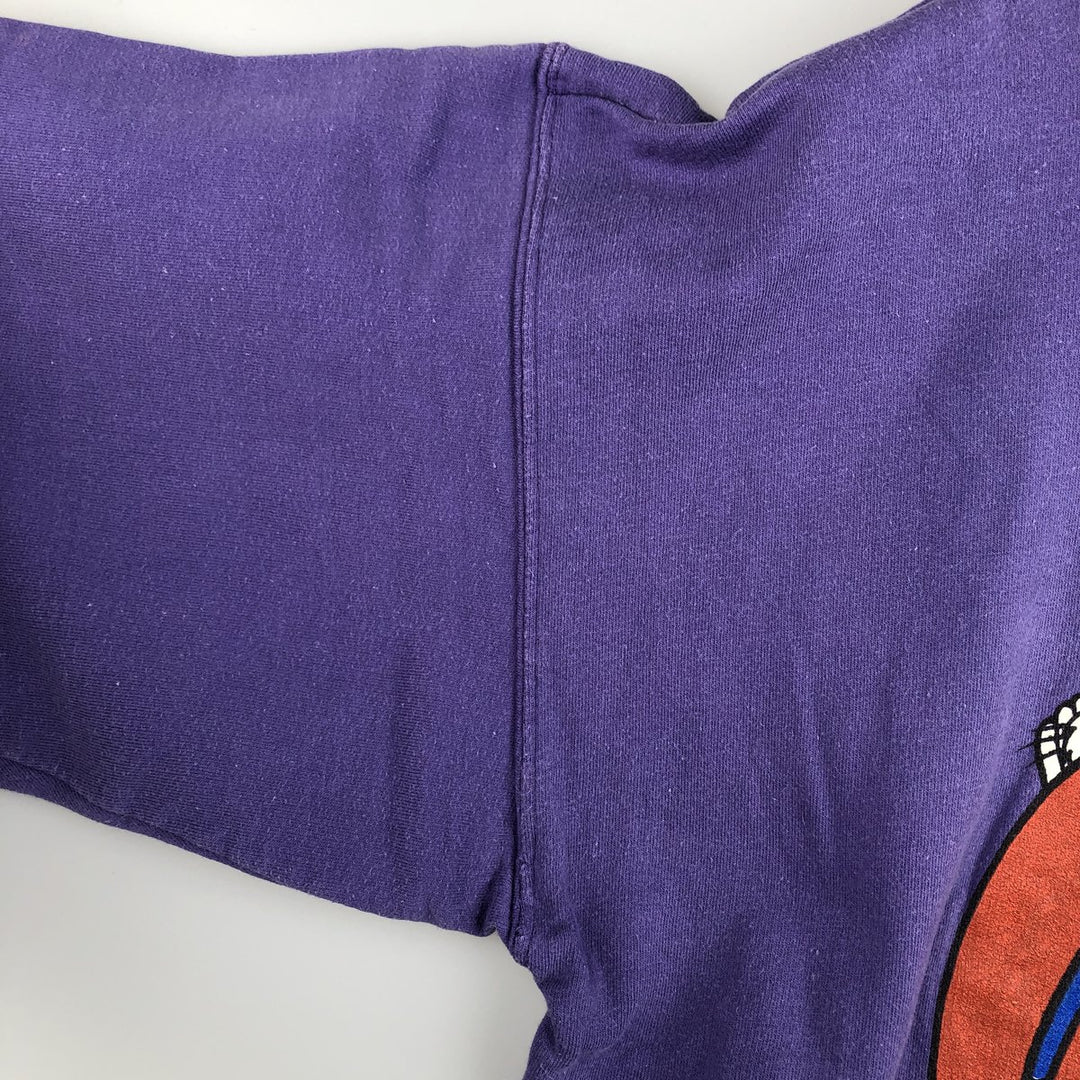 90'S SUN SPORTSWEAR Looney Tunes Character Sweatshirt, Men's Size XL cotton purple type Vintage Second Hand