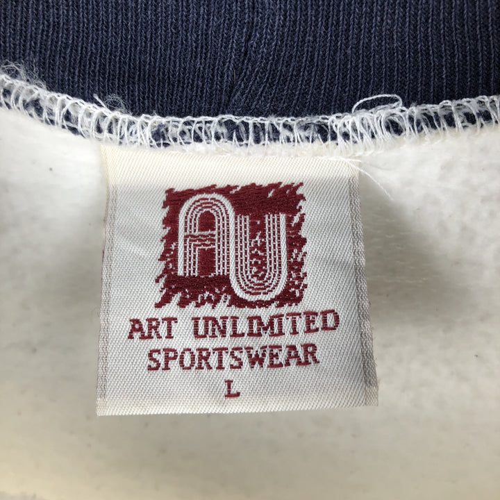 90'S ART UNLIMITED SPORTSWEAR all-over print sweatshirt, made in the USA cotton white type Vintage Second Hand