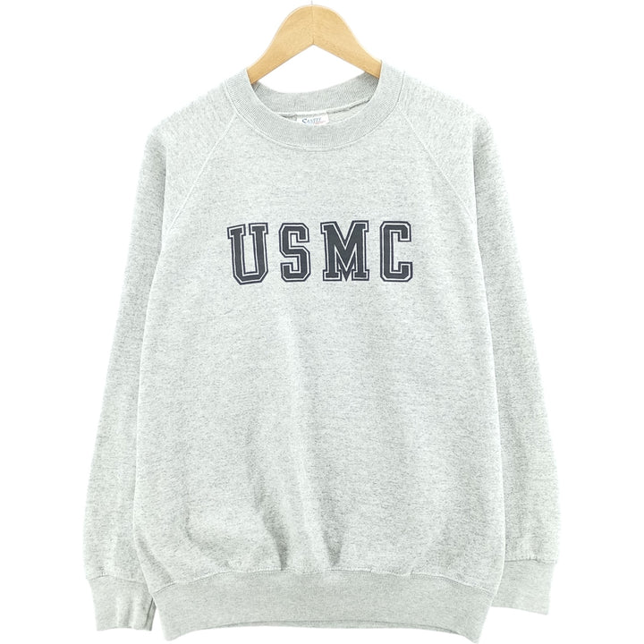 Vintage 90'S SANTEE USMC college sweatshirt, made in the USA, size XL, men's polyester gray type Vintage Second Hand