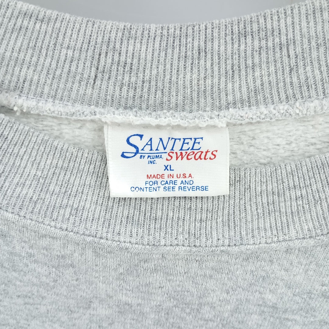 Vintage 90'S SANTEE USMC college sweatshirt, made in the USA, size XL, men's polyester gray type Vintage Second Hand