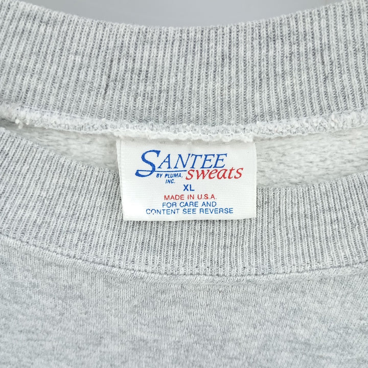 Vintage 90'S SANTEE USMC college sweatshirt, made in the USA, size XL, men's polyester gray type Vintage Second Hand