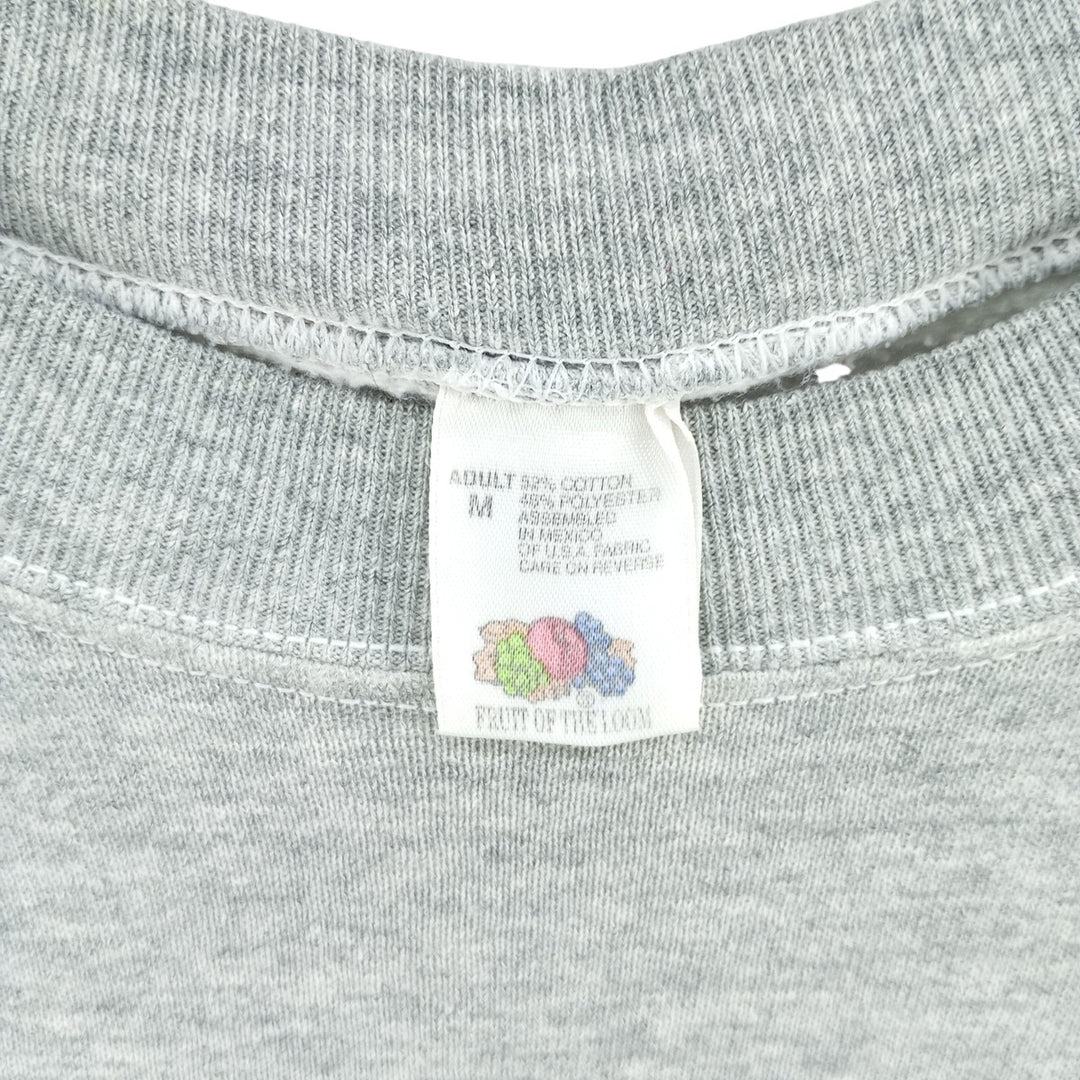 Fruit of the Loom printed sweatshirt, men's size M cotton gray type Vintage Second Hand