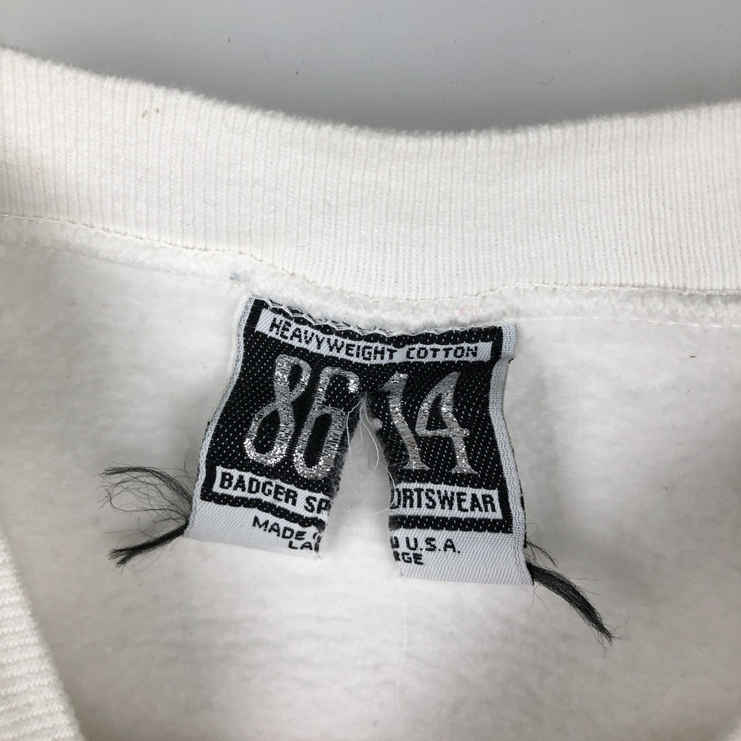 Vintage 90'S BADGER SPORTSWEAR Stars and Stripes Print Sweatshirt, Made in USA, Men's Size L cotton white type Vintage Second Hand