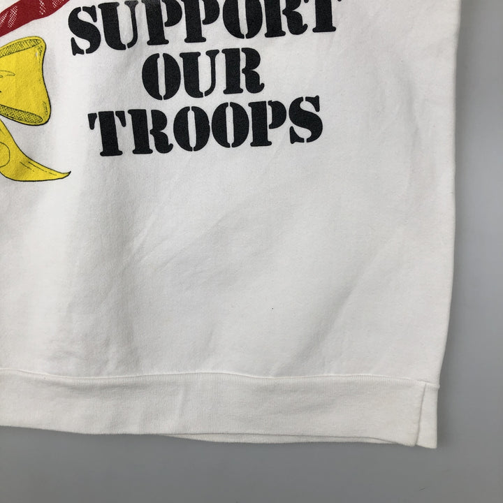 Vintage 90'S BADGER SPORTSWEAR Stars and Stripes Print Sweatshirt, Made in USA, Men's Size L cotton white type Vintage Second Hand