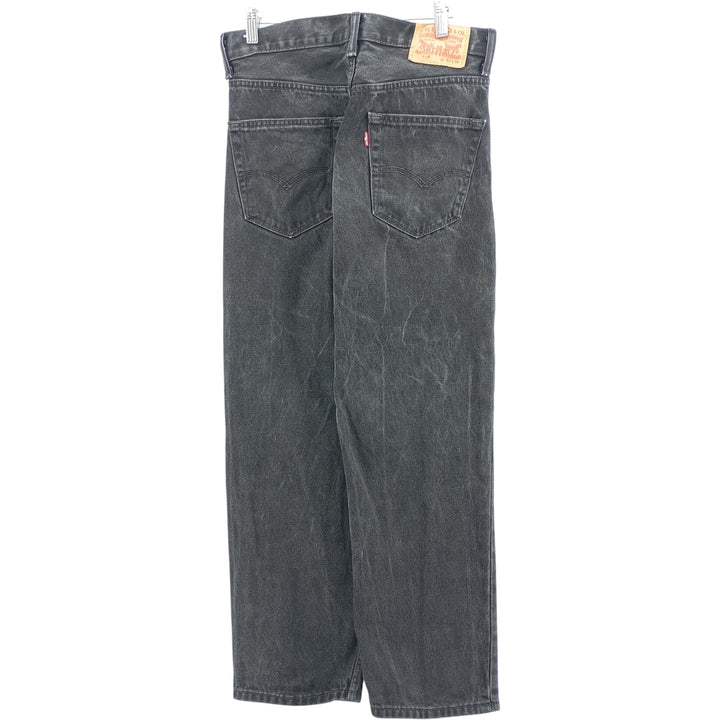 Levi's 550 Black Denim Tapered Denim Pants Men's W31 equivalent cotton black type Vintage Second Hand