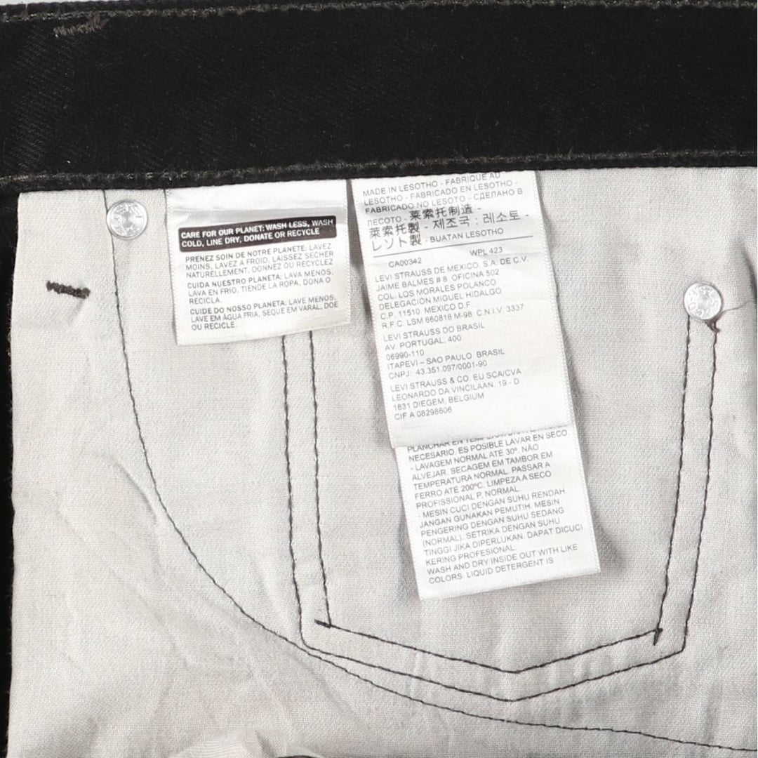 Levi's 505 Black Denim Tapered Denim Pants for Men, W36 cotton black type Vintage Second Hand