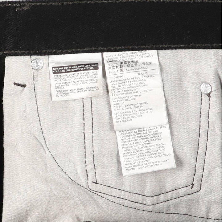 Levi's 505 Black Denim Tapered Denim Pants for Men, W36 cotton black type Vintage Second Hand