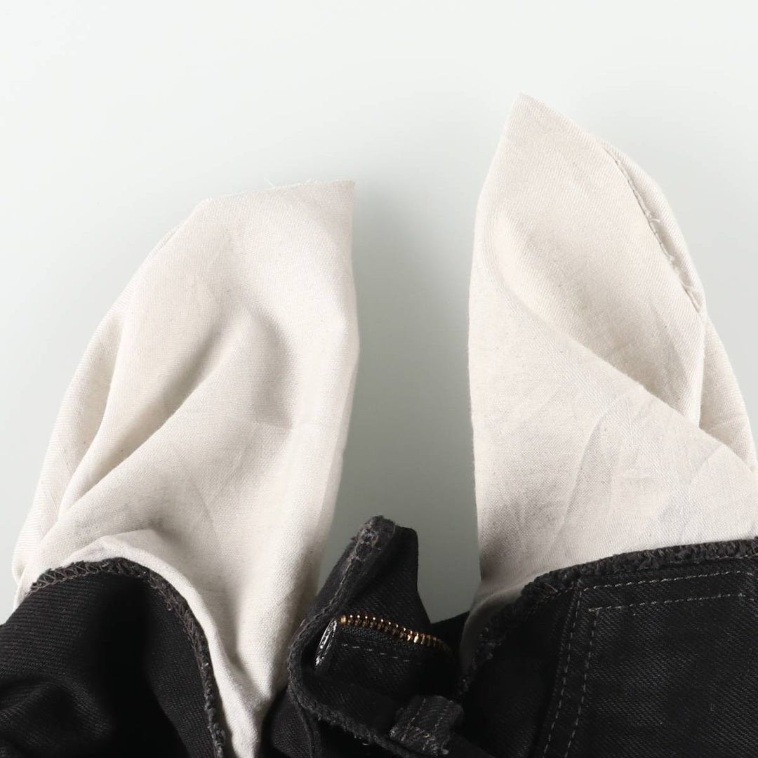 Levi's 505 Black Denim Tapered Denim Pants for Men, W36 cotton black type Vintage Second Hand