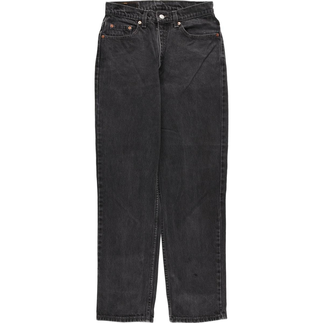 Levi's 512 Slim Fit Straight Leg Black Denim Pants, Made in Canada, Women's Size L (W28) cotton black type Vintage Second Hand
