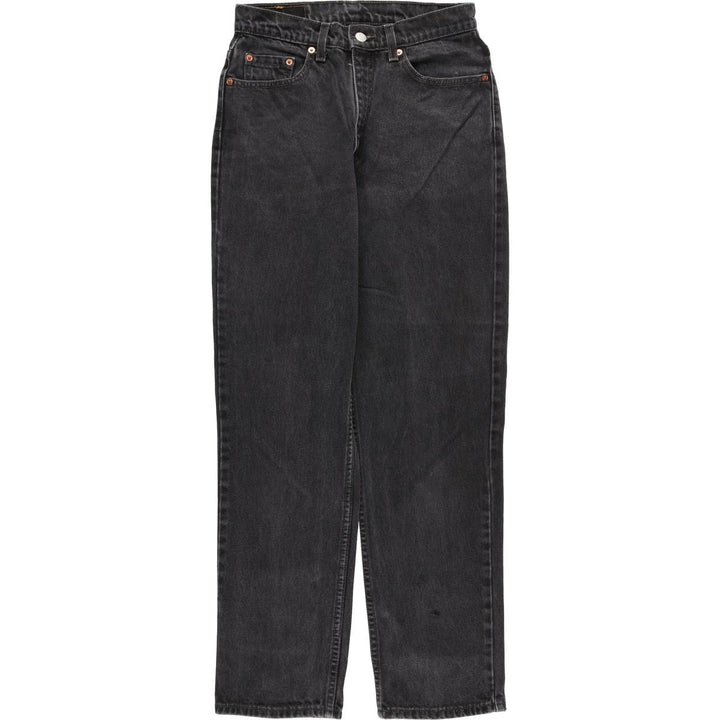 Levi's 512 Slim Fit Straight Leg Black Denim Pants, Made in Canada, Women's Size L (W28) cotton black type Vintage Second Hand