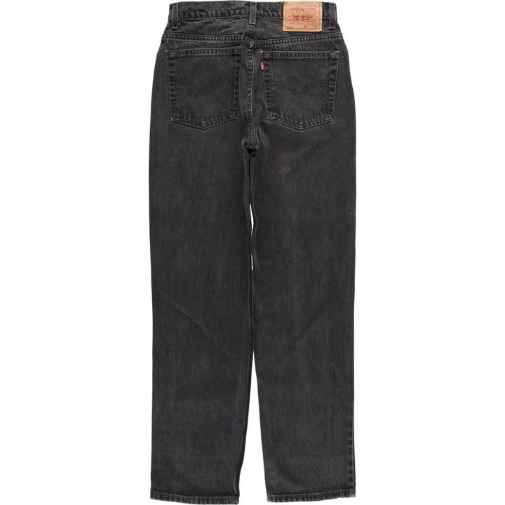 Levi's 512 Slim Fit Straight Leg Black Denim Pants, Made in Canada, Women's Size L (W28) cotton black type Vintage Second Hand
