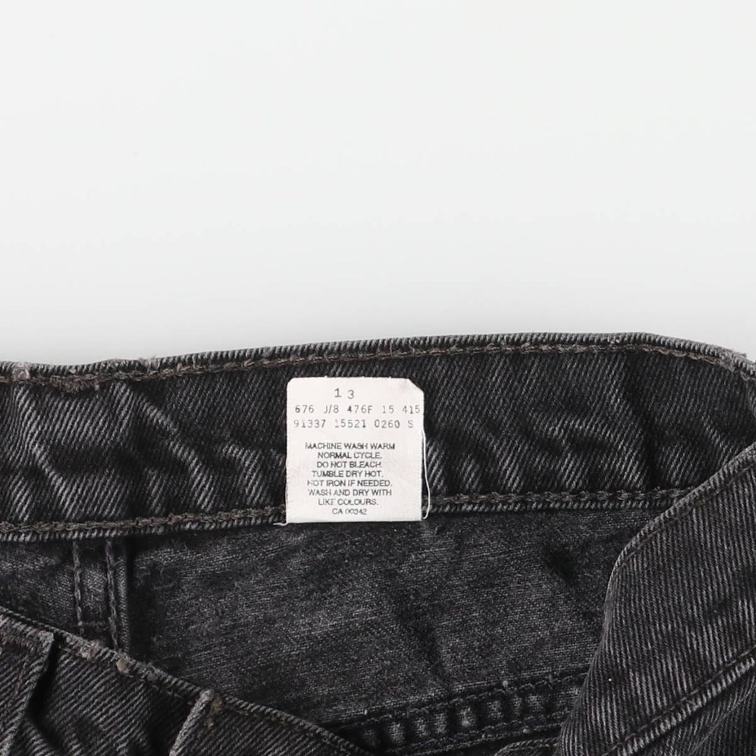 Levi's 512 Slim Fit Straight Leg Black Denim Pants, Made in Canada, Women's Size L (W28) cotton black type Vintage Second Hand