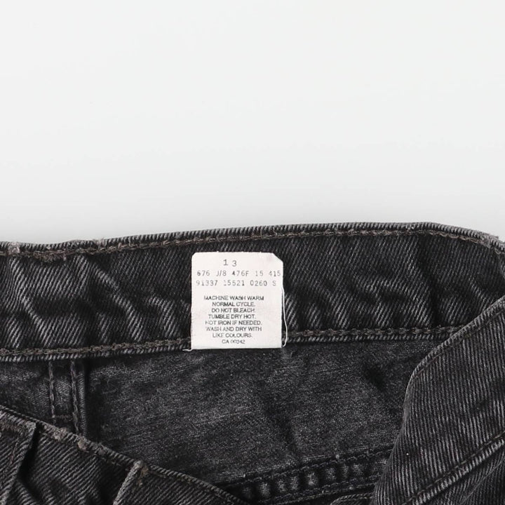 Levi's 512 Slim Fit Straight Leg Black Denim Pants, Made in Canada, Women's Size L (W28) cotton black type Vintage Second Hand