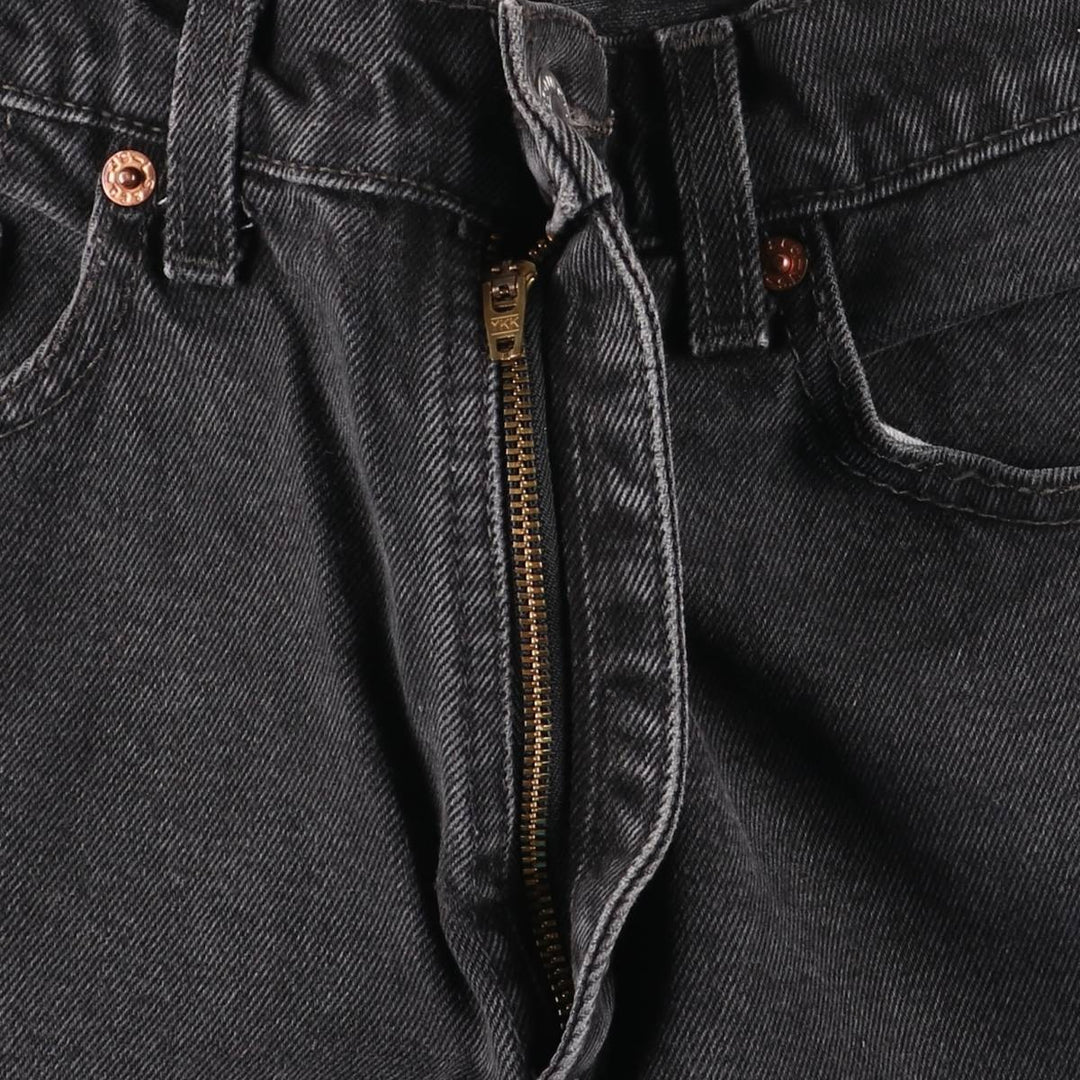 Levi's 512 Slim Fit Straight Leg Black Denim Pants, Made in Canada, Women's Size L (W28) cotton black type Vintage Second Hand