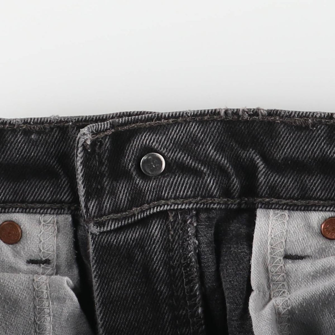 Levi's 512 Slim Fit Straight Leg Black Denim Pants, Made in Canada, Women's Size L (W28) cotton black type Vintage Second Hand