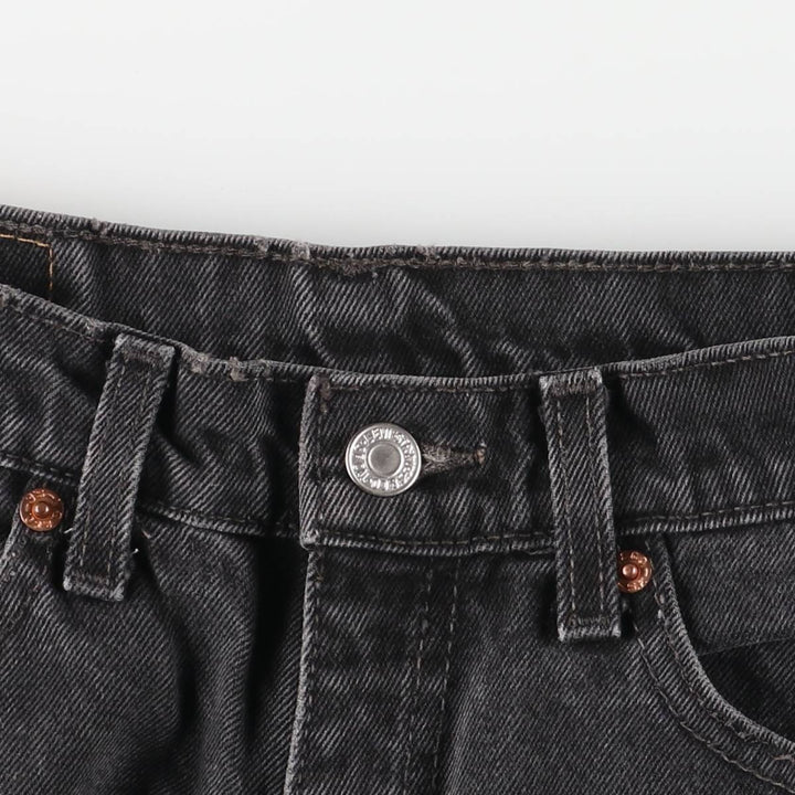 Levi's 512 Slim Fit Straight Leg Black Denim Pants, Made in Canada, Women's Size L (W28) cotton black type Vintage Second Hand