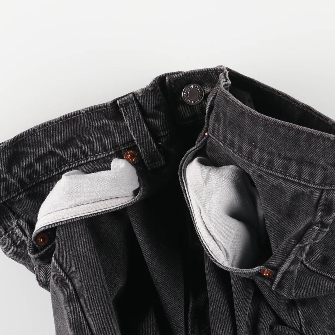 Levi's 512 Slim Fit Straight Leg Black Denim Pants, Made in Canada, Women's Size L (W28) cotton black type Vintage Second Hand