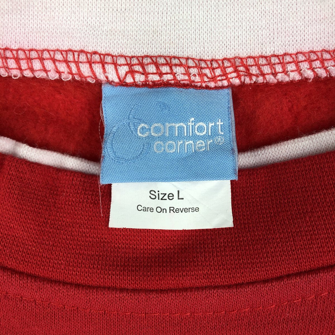 COMFORT CORNER Vintage Men's Blank Sweatshirt (Size L) cotton red type Vintage Second Hand
