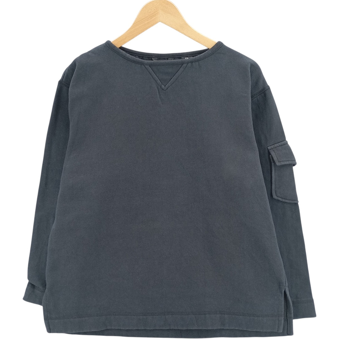 EVR plain blank sweatshirt, men's size M cotton black type Vintage Second Hand