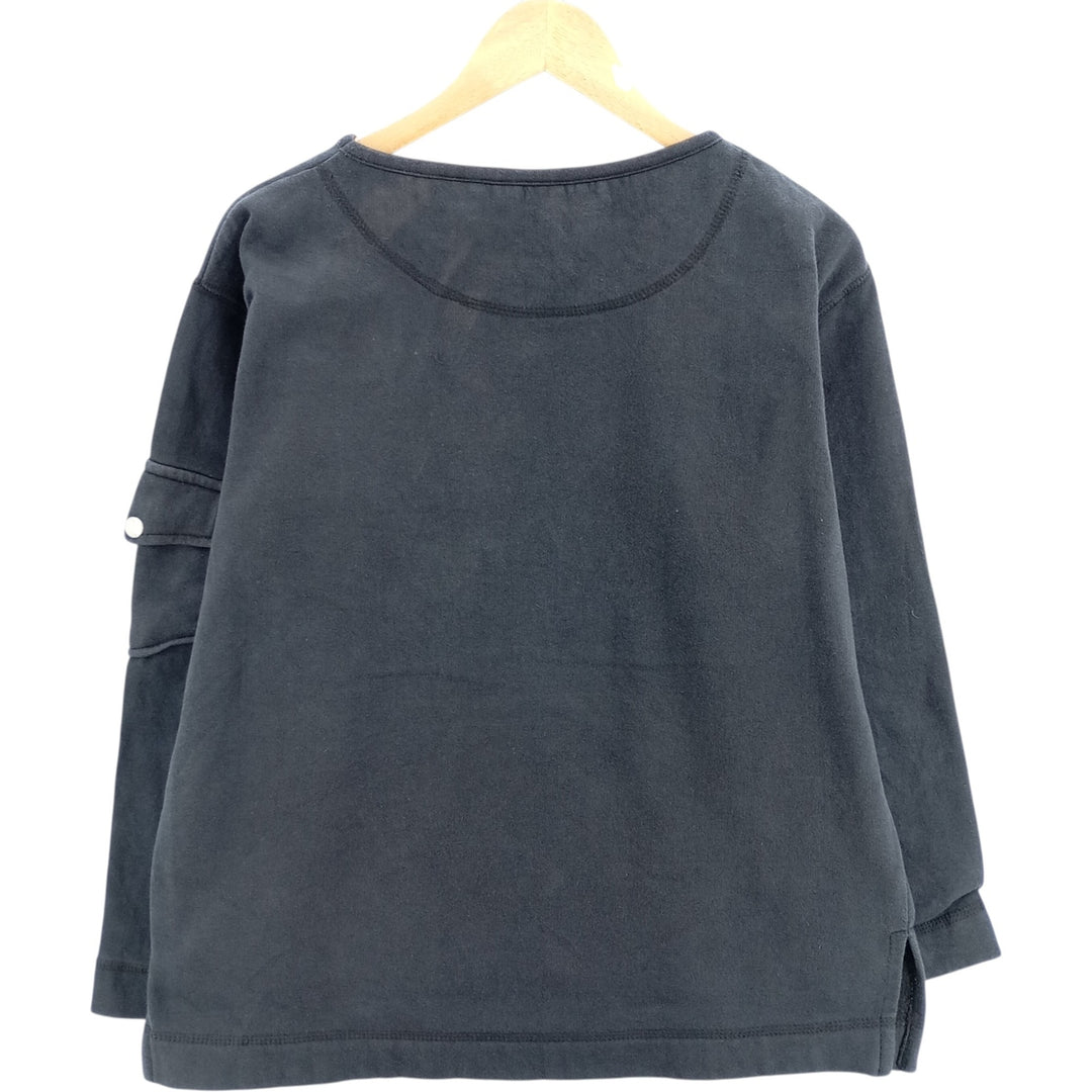 EVR plain blank sweatshirt, men's size M cotton black type Vintage Second Hand
