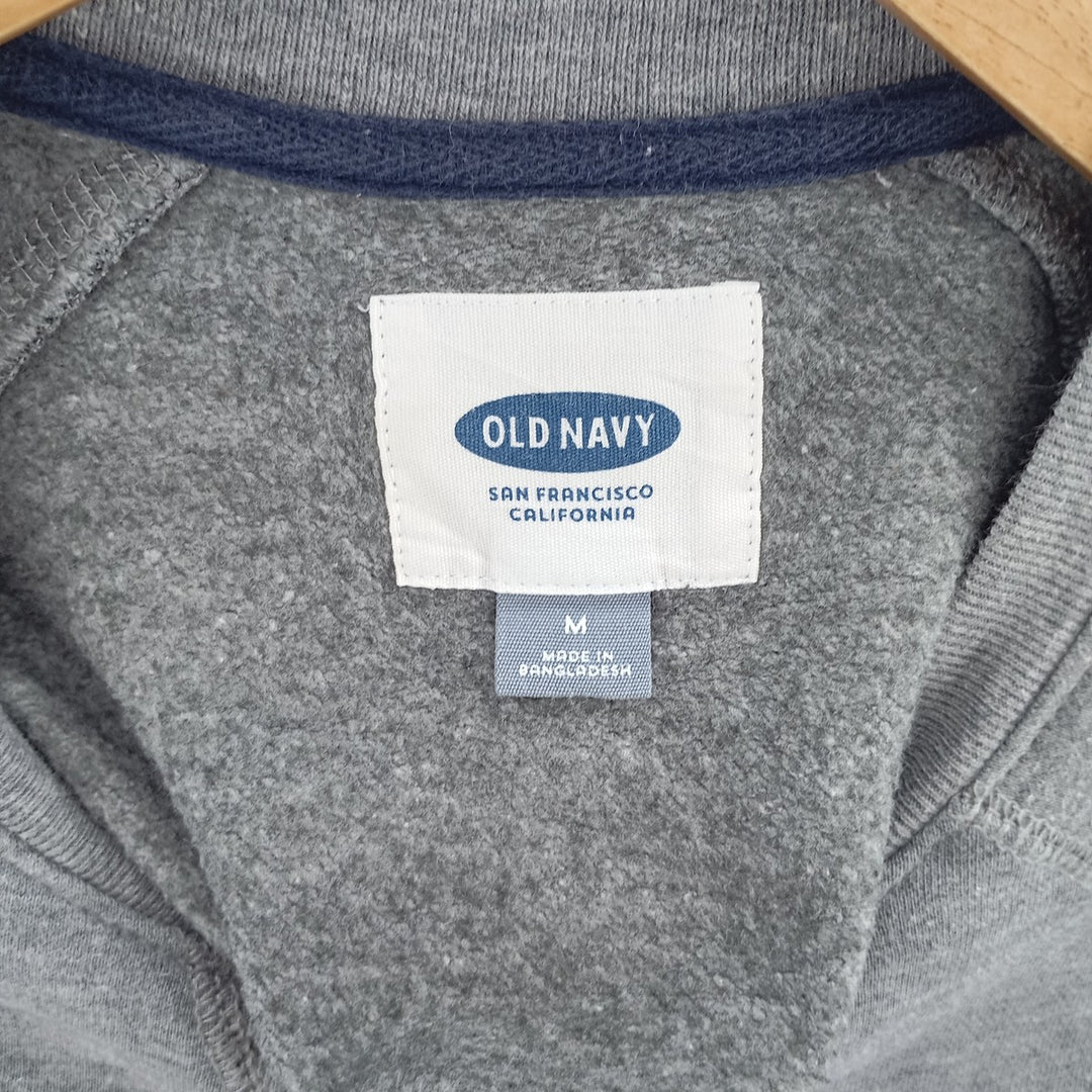 OLD NAVY plain blank sweatshirt, men's size M cotton gray type Vintage Second Hand
