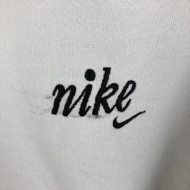 Vintage 90'S Nike logo sweatshirt, Made in USA, Men's size M cotton white type Vintage Second Hand