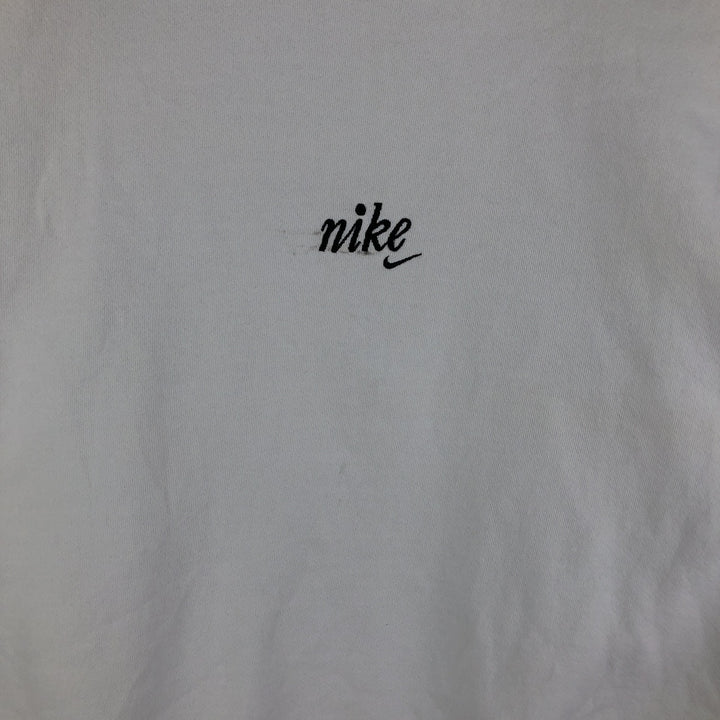 Vintage 90'S Nike logo sweatshirt, Made in USA, Men's size M cotton white type Vintage Second Hand