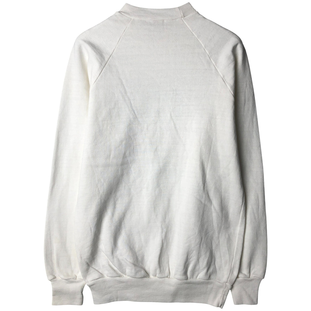 Vintage printed sweatshirt, men's M size cotton white type Vintage Second Hand