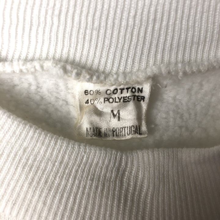 Vintage printed sweatshirt, men's M size cotton white type Vintage Second Hand