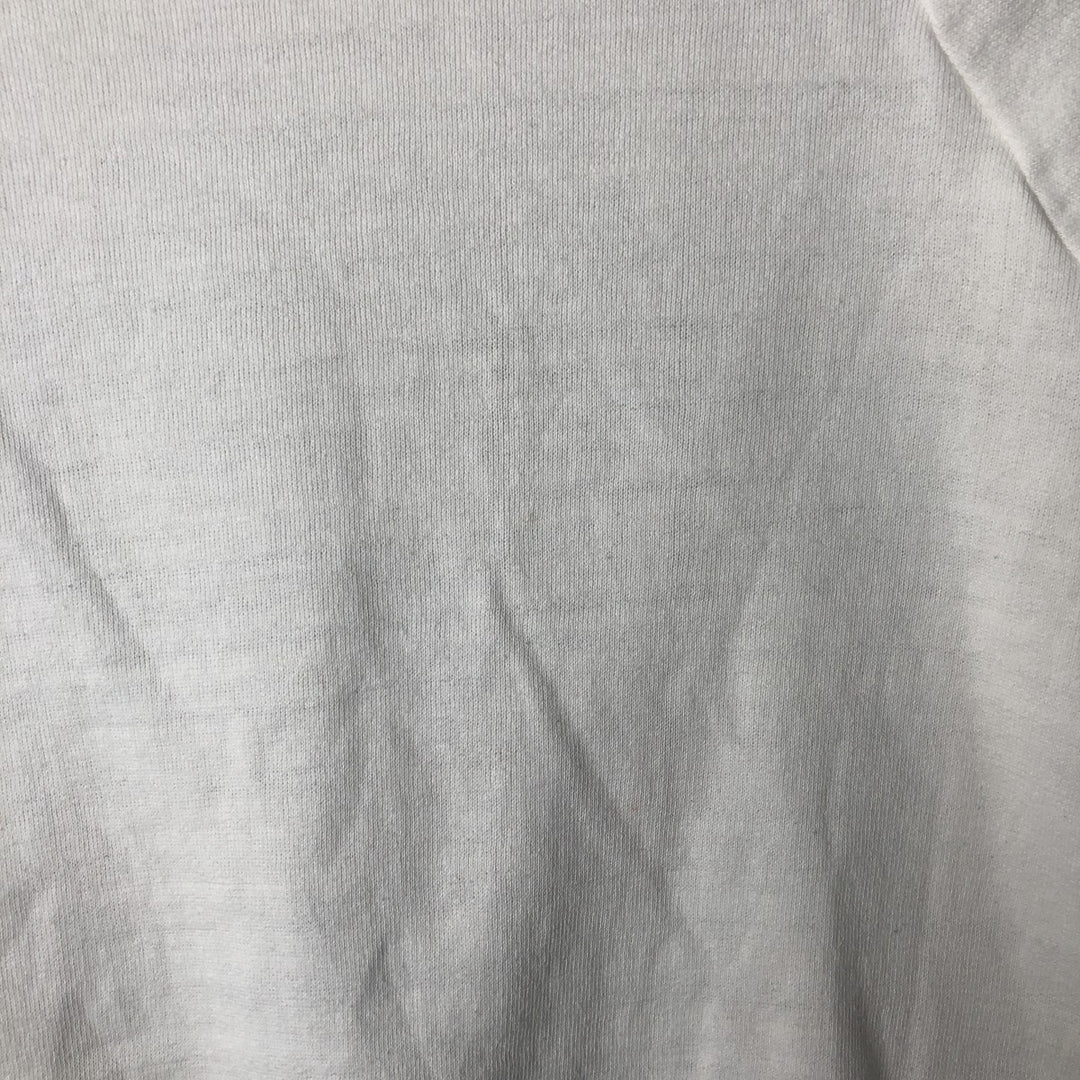 Vintage printed sweatshirt, men's M size cotton white type Vintage Second Hand